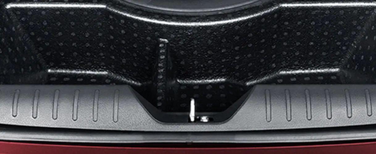 Perodua car lane guide icon softly lit, gentle assist for longer drives.