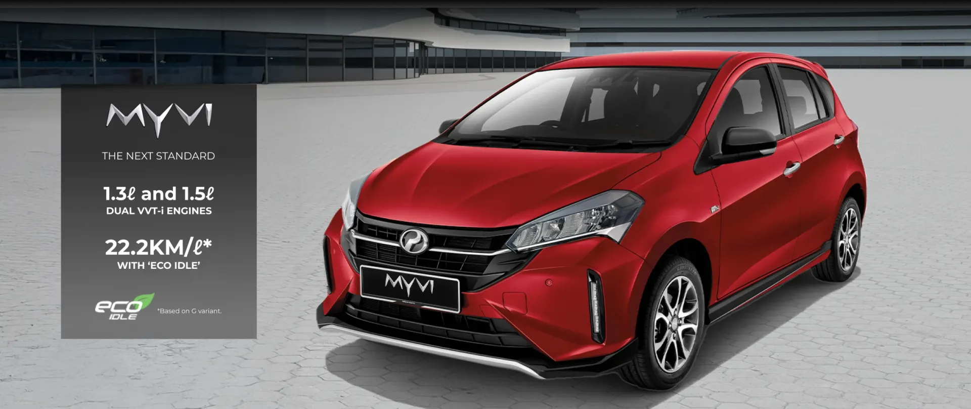 Perodua car set on a light gradient backdrop, silhouette crisp with gentle falloff.