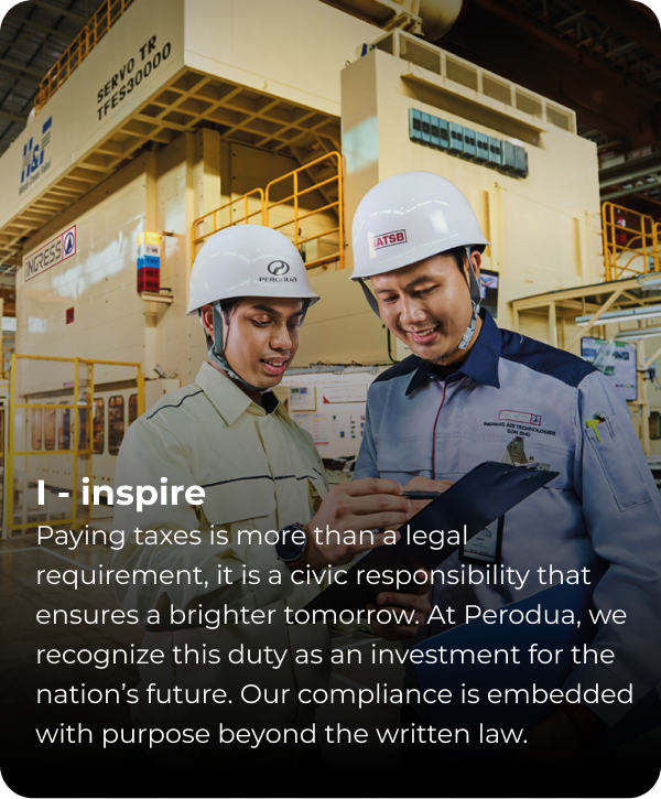 Perodua Tax Corporate Governance Framework – Inspire pillar icon