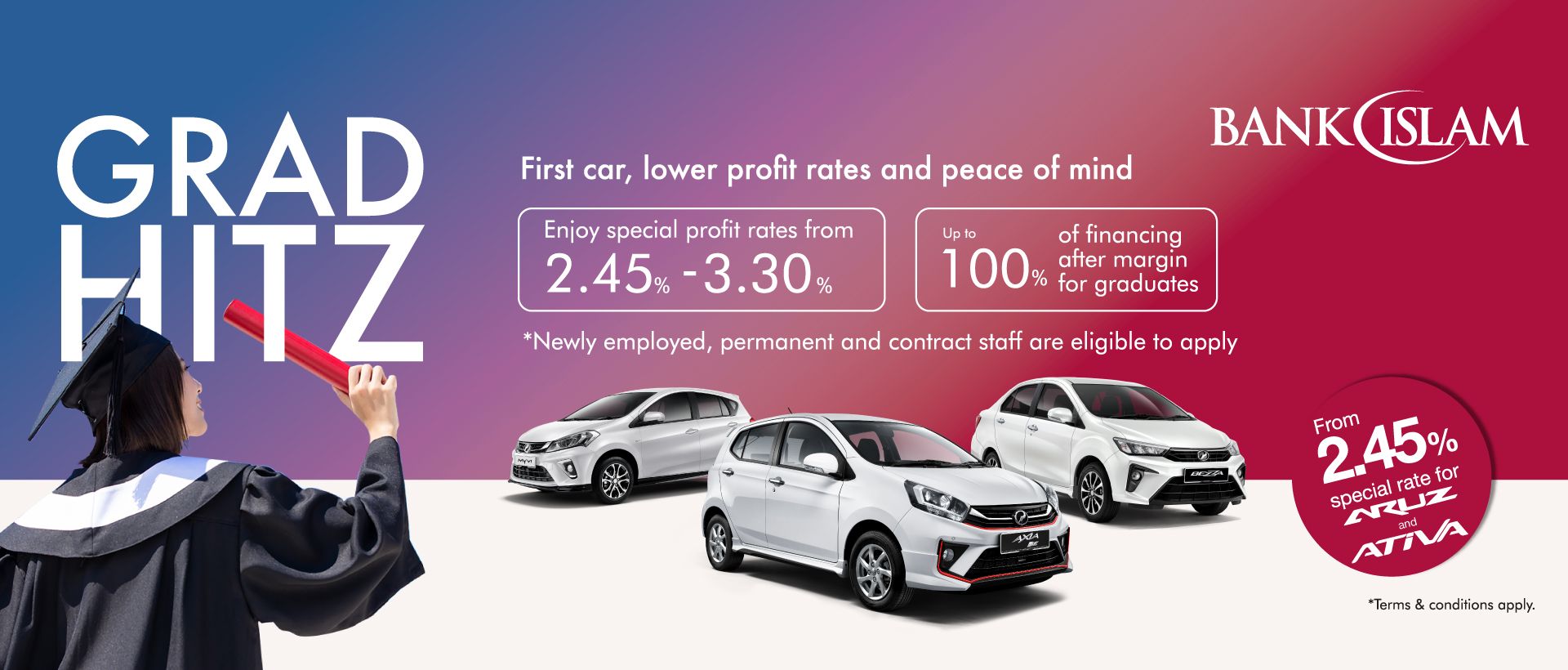 Perodua car in a minimalist studio hero pose for clarity and focus.