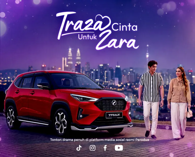 Perodua car in a minimalist studio hero pose for clarity and focus.