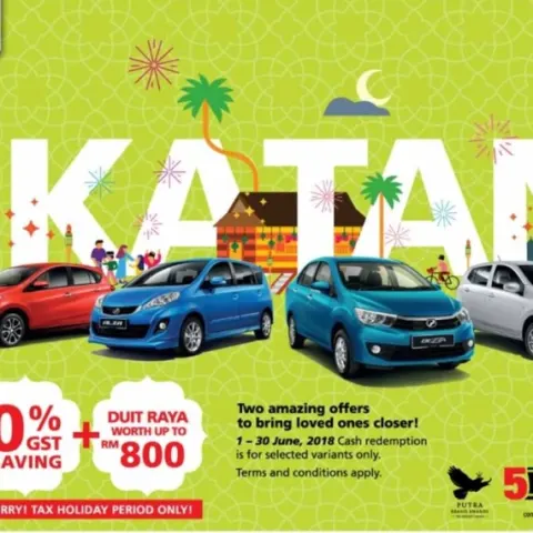 Perodua front seats with supportive bolstering shown clearly.