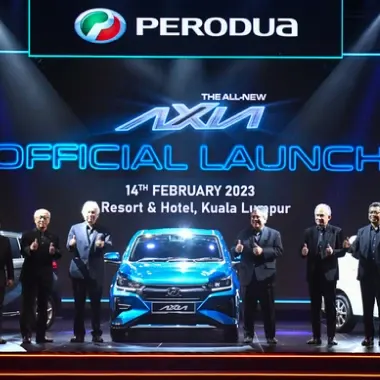 Perodua front seats with supportive bolstering shown clearly.