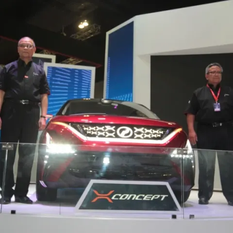 Perodua front seats with supportive bolstering shown clearly.