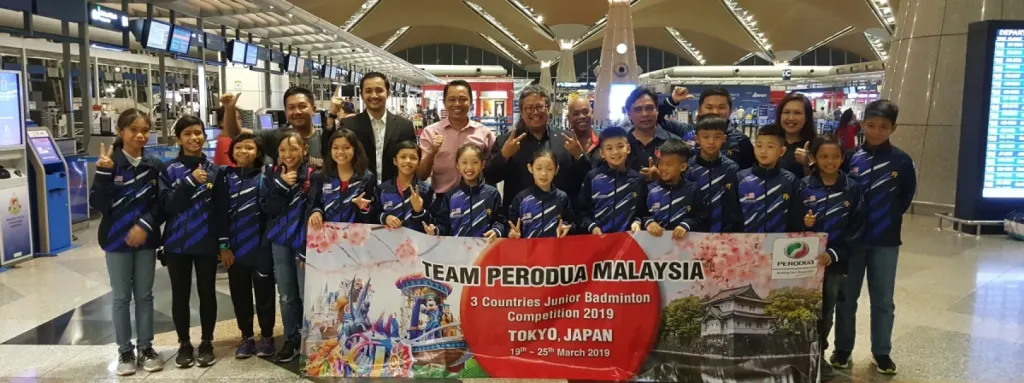 PERODUA FLIES 15 STUDENT ATHLETES TO TOKYO FOR INAUGURAL TRI-COUNTRY JUNIOR BADMINTON COMPETITION
