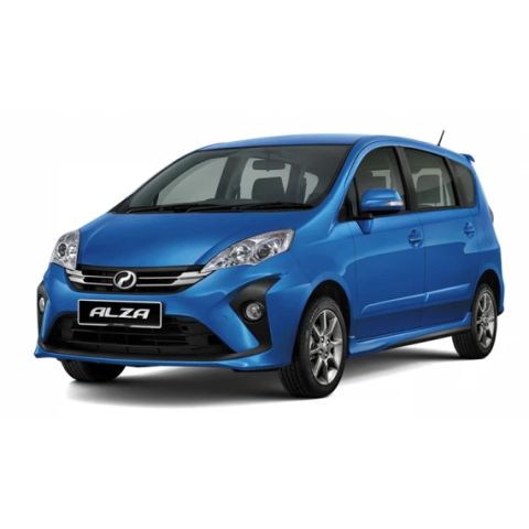 Perodua front seats with supportive bolstering shown clearly.