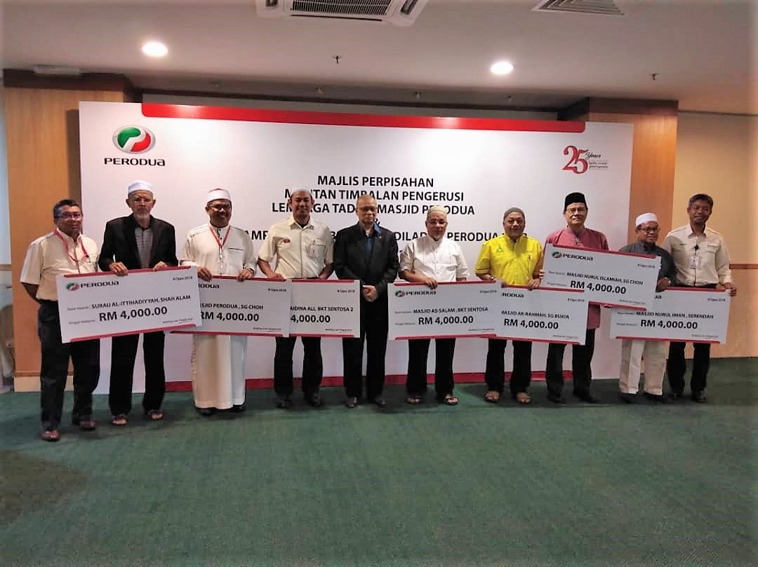 CSR - PERODUA SUMBANG RM28,000 KEPADA MASJID DAN SURAU TERPILIH SEMPENA AIDILADHA
