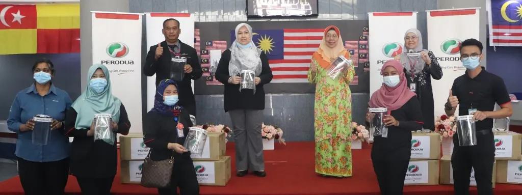 Perodua contributes over 7,700 self-made face shields to Putrajaya, Hulu Selangor primary schools