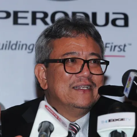 Perodua front seats with supportive bolstering shown clearly.