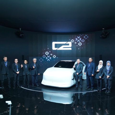 Perodua front seats with supportive bolstering shown clearly.