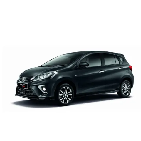 Perodua front seats with supportive bolstering shown clearly.