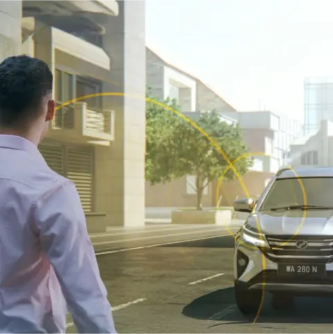 Perodua front seats with supportive bolstering shown clearly.