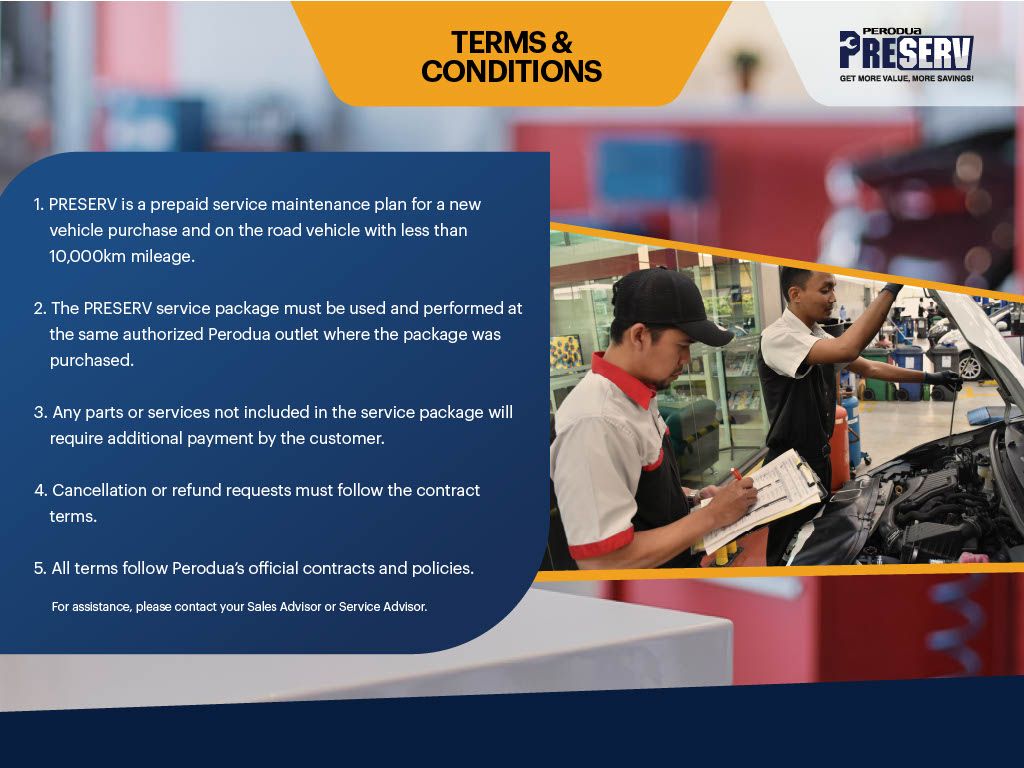 Perodua PRESERV outlet promotion details