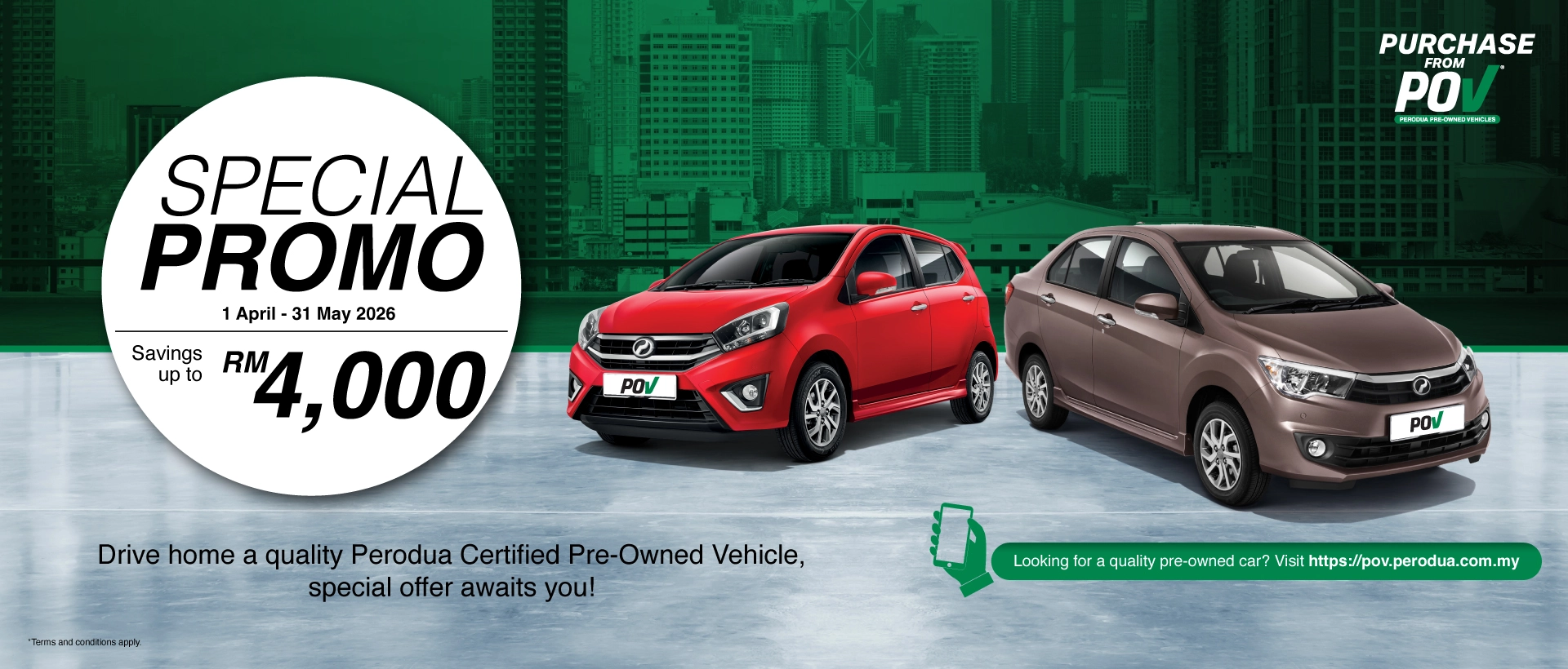 Perodua car in a minimalist studio hero pose for clarity and focus.