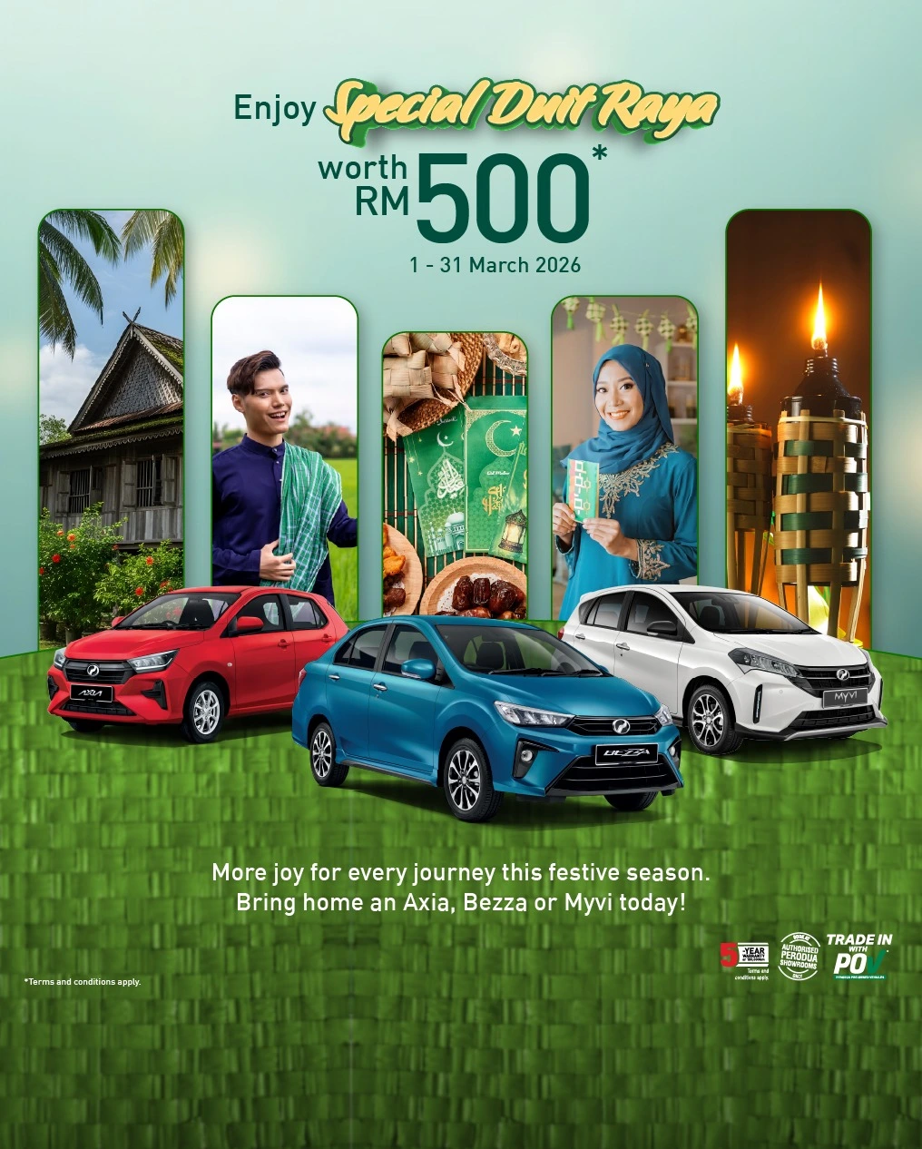 Perodua car in a minimalist studio hero pose for clarity and focus.