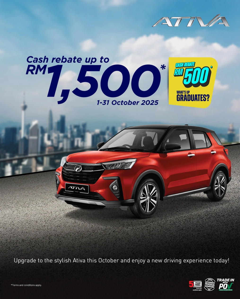 Perodua car in a minimalist studio hero pose for clarity and focus.