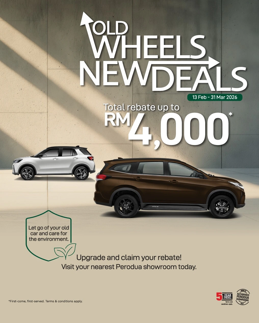 Perodua car in a minimalist studio hero pose for clarity and focus.