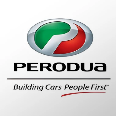 Perodua front seats with supportive bolstering shown clearly.
