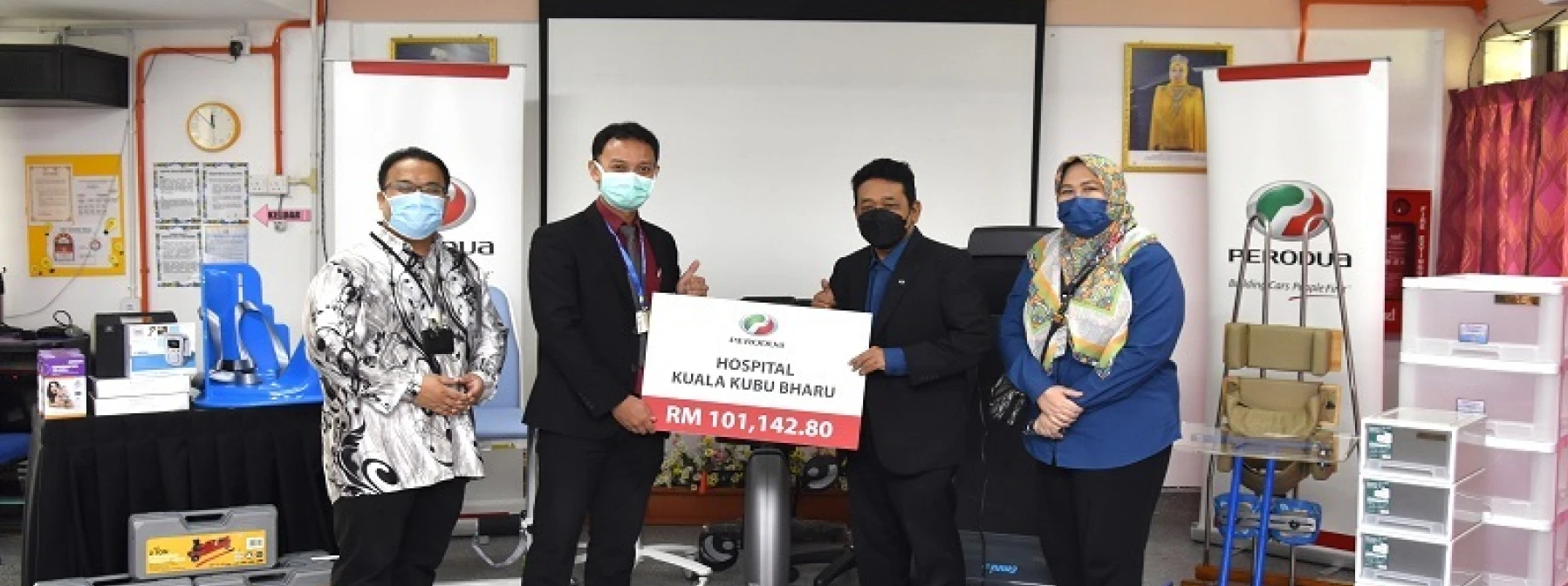 Perodua contributes to two more public hospitals with the latest amounting to RM151,000