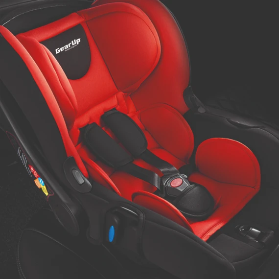 Perodua front seats with supportive bolstering shown clearly.
